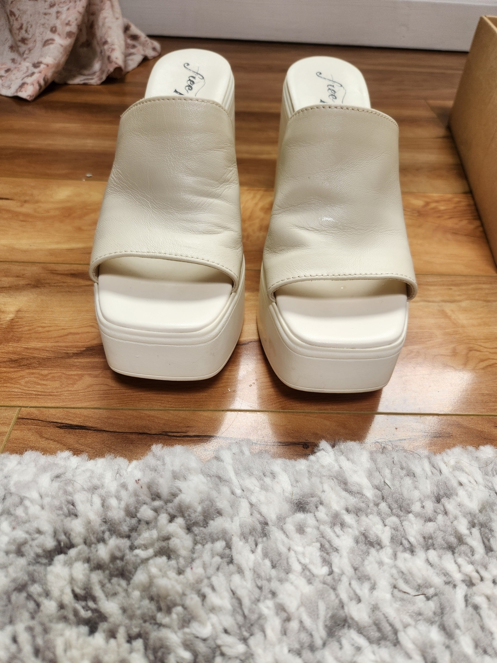 Free People Platform Zoe Sandals in Cream by Free People